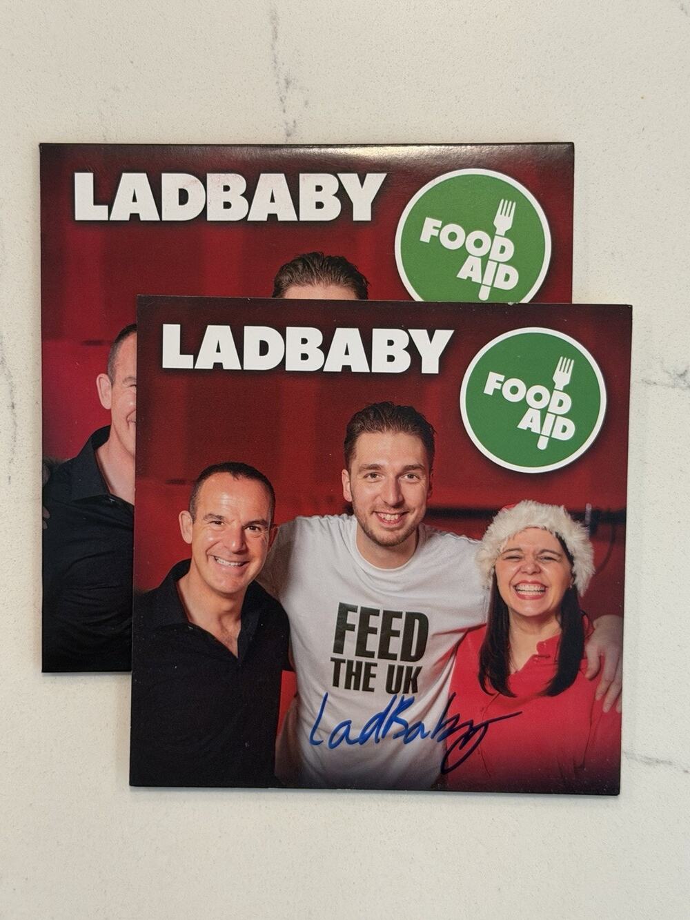 LADBABY SIGNED Card feed the uk,Christmas cd single, Autographed #2